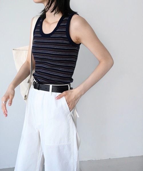 「CANAL JEAN」 「red chop works」パンツ 38 グレー レディース_画像4