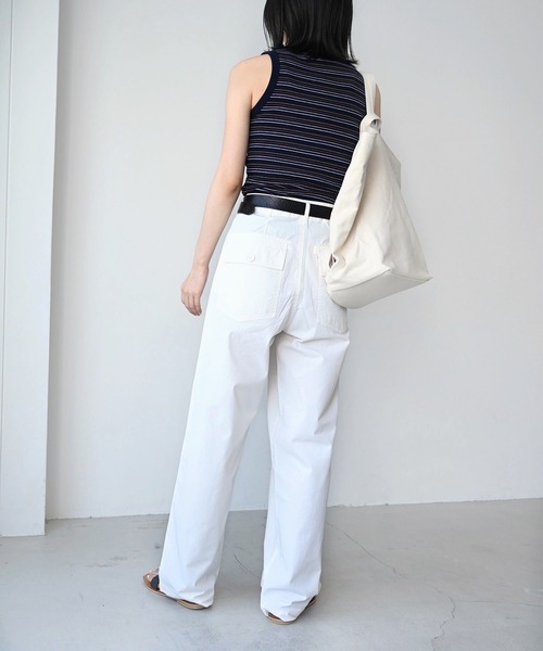 「CANAL JEAN」 「red chop works」パンツ 38 グレー レディース_画像5