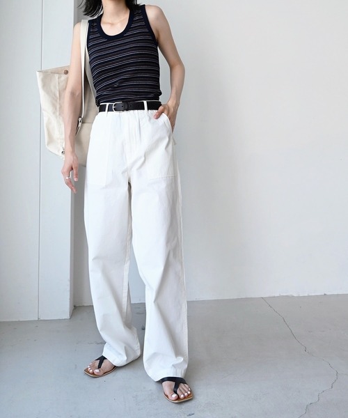 「CANAL JEAN」 「red chop works」パンツ 38 グレー レディース_画像6