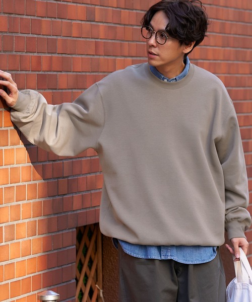 「coca（coca）」 長袖Tシャツ M グレイッシュベージュ メンズ_画像2