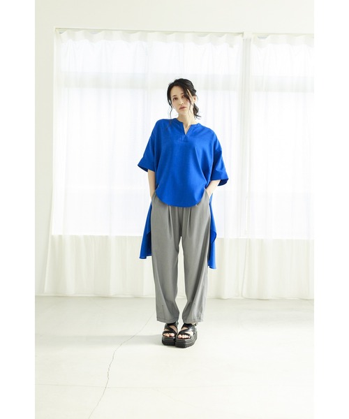 「OSMOSIS」 「loaf」イージーパンツ ONE SIZE グレー レディース_画像2