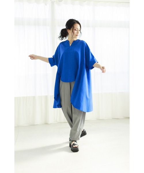 「OSMOSIS」 「loaf」イージーパンツ ONE SIZE グレー レディース_画像3