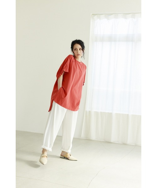 「OSMOSIS」 「loaf」イージーパンツ ONE SIZE グレー レディース_画像5