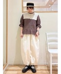 tシャツ 「汗染み防止」レース切替トップス レ...の詳細画像3