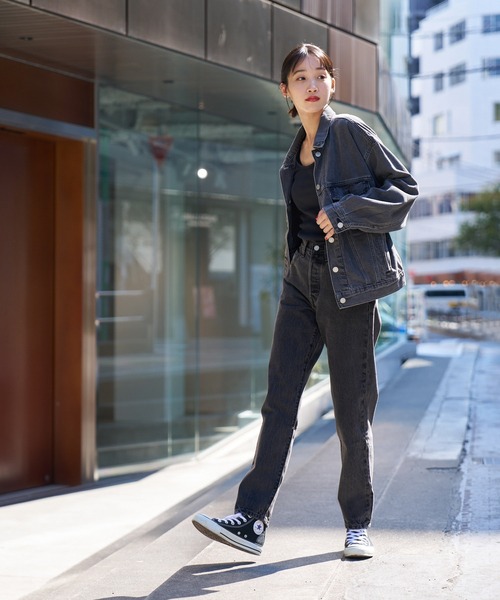 「501」 デニムパンツ 27 ブラック レディース_画像4