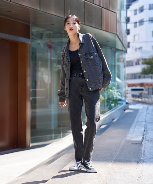 「501」 デニムパンツ 27 ブラック レディース_画像5