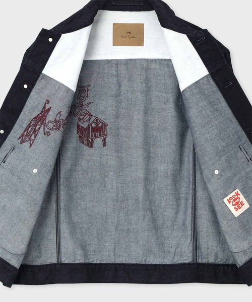 Paul Smith JEANS スタジャン ブルゾン PS Paul Smith ブルゾン アウター Embroidered” デニムブルゾン