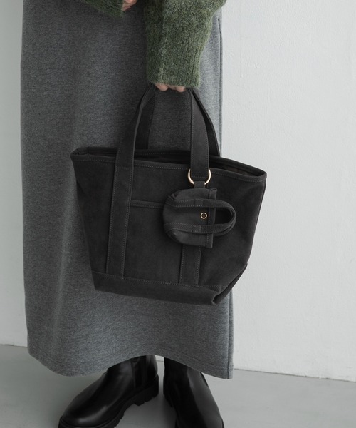  新品未使用　スエード トートバッグ ポーチ付き URBAN RESEARCH Sonny Label トートバッグ チャーム付きフェイク