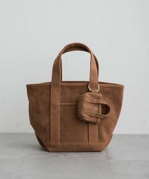  新品未使用　スエード トートバッグ ポーチ付き URBAN RESEARCH Sonny Label トートバッグ チャーム付きフェイク