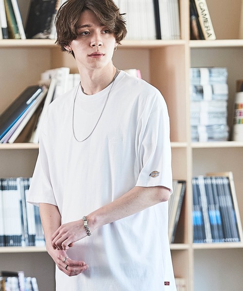 Dickies tシャツ Dickies別注 ロゴ刺繍オーバーサイズ半袖