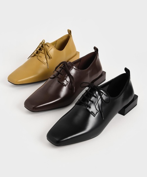 CHARLES & KEITHフォーマルシューズ スクエアトゥ ダービーシューズ CHARLES ＆ KEITH フォーマルシューズ スクエアトゥ ダービー