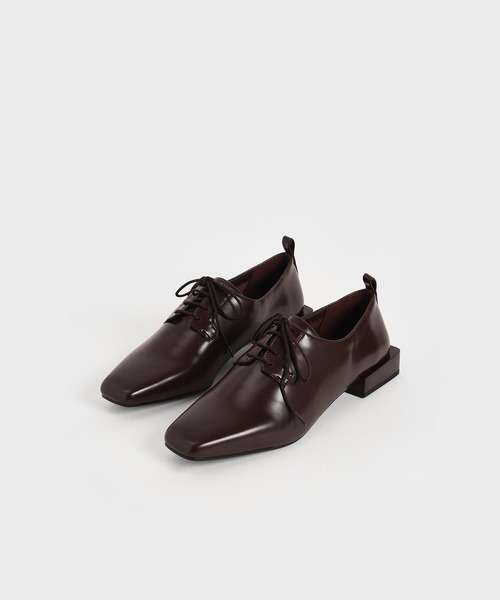 CHARLES & KEITHフォーマルシューズ スクエアトゥ ダービーシューズ CHARLES ＆ KEITH バレエシューズ パンプス スクエアトゥボウ