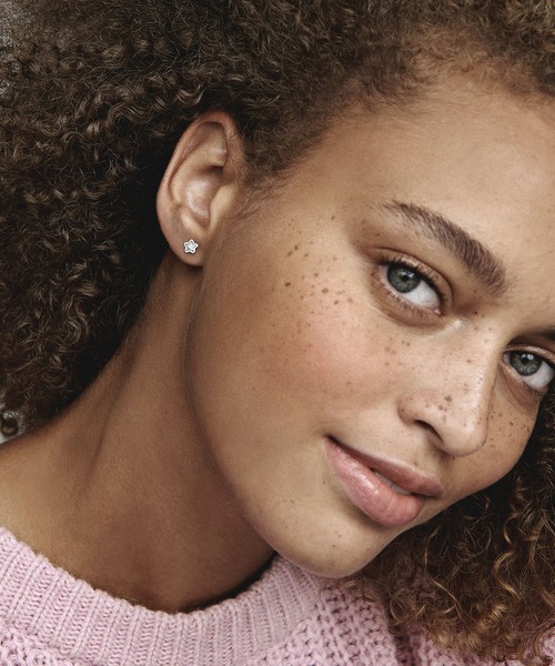 PANDORA ダブルハートスパークリングスタッドピアス PANDORA ピアス スパークリング スター スタッド レディース