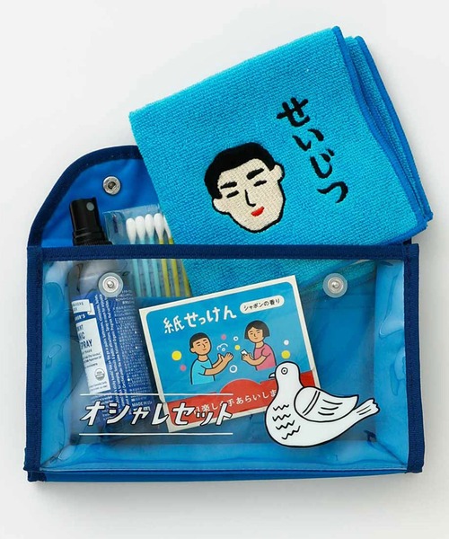 昭和レトロハンカチセット＆ウイスキー空き瓶 smjtowel_001m.jpg