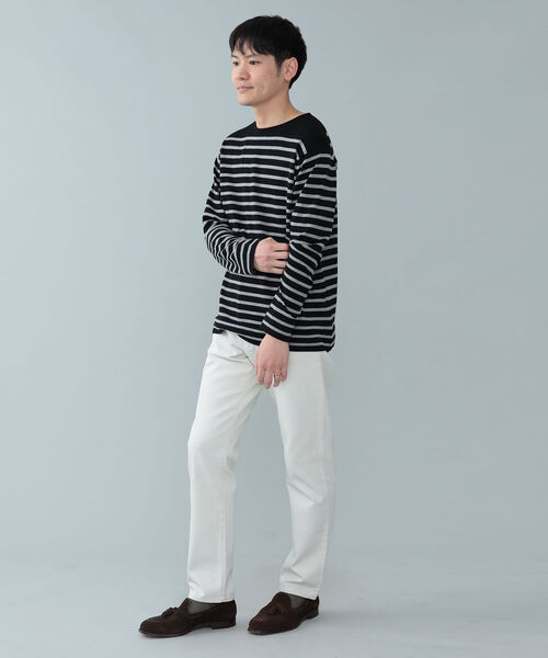 ニット JOHN SMEDLEY × BEAMS F / 別注 CHELTON 24ゲージ ボーダー ニット