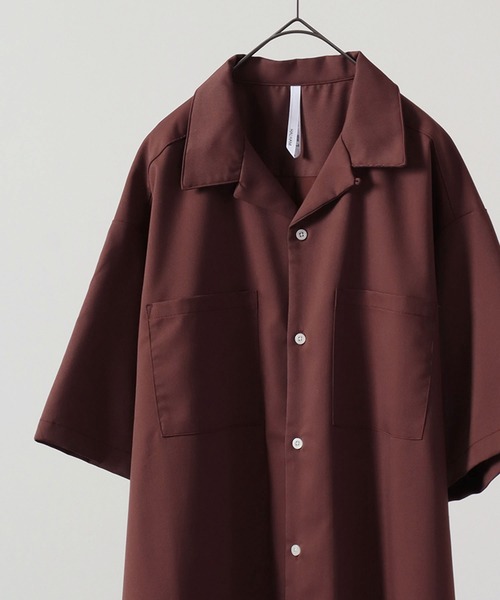 79644　OLLEBOREBLA　半袖シャツ OY シャツ 「OY/オーワイ」 LEATHER POCKET HALF SHIRTS/レザー