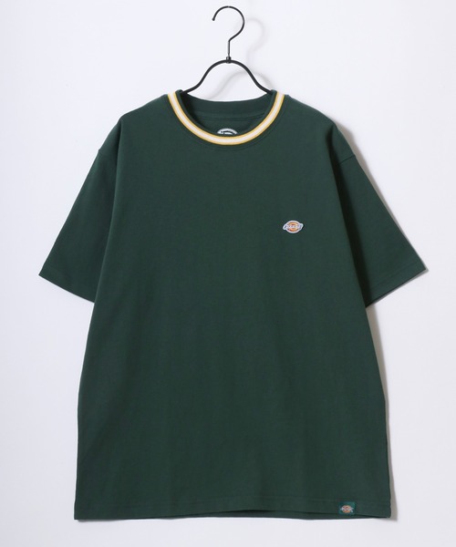 【Dickies】センターロゴ 半袖 Tシャツ グリーン / 送料無料 Dickies tシャツ Dickies/ディッキーズ 別注 オーバーサイズ