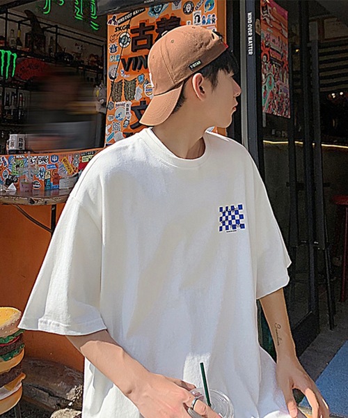 96thes tシャツ 韓国ストリート ビッグシルエットプリントロゴTシャツ