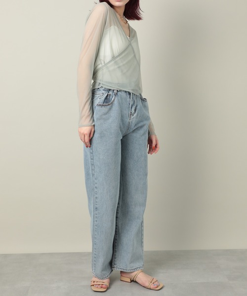 ブラウス シャツ 「simone wild」NET WRAP BLOUSE レディース