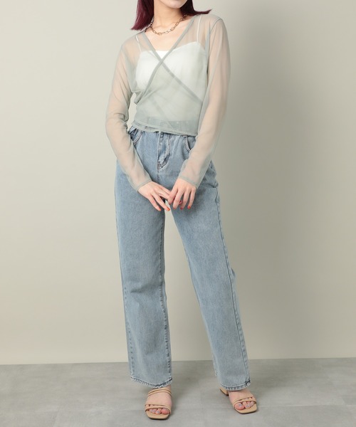 ブラウス シャツ 「simone wild」NET WRAP BLOUSE レディース Net Wrap Blouse