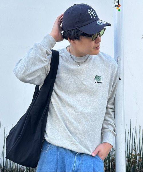 トレーナー スウェット CIRCLE FLOWER LOGO SWEAT レディース メンズ kaoyorinakami トレーナー スウェット flower logo sweat
