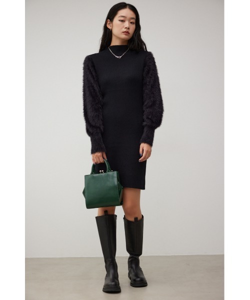 AZUL BY MOUSSY ワンピース シャギースリーブミニニット