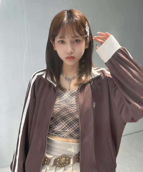 AS KNOW AS（アズノゥアズ） ジャージ ワンポイント刺繍ロゴ サイド