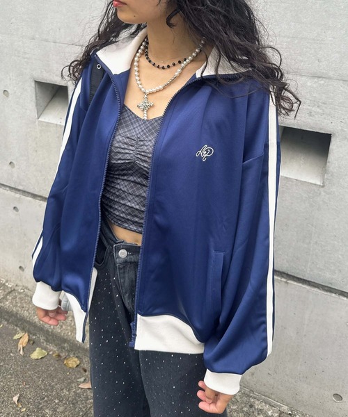 AS KNOW AS（アズノゥアズ） ジャージ ワンポイント刺繍ロゴ サイド