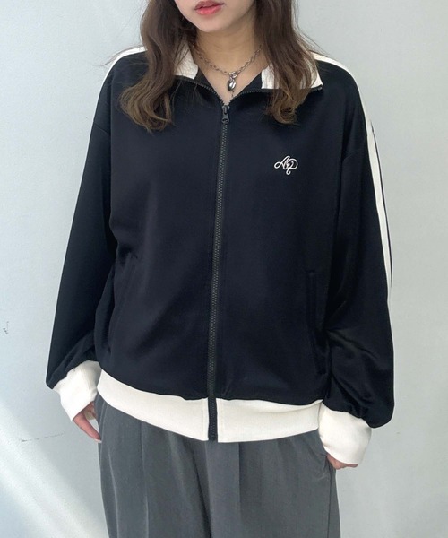 【最高カラー】アディダス　ワンポイント刺繍ロゴ入　トラックジャケット　L adidas アディダス トラックジャケット ジャージ L 緑 グリーン ワン