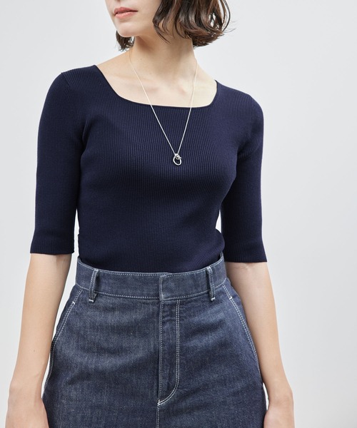 ROPE'（ロペ） tシャツ シルクプロテインニット5分袖 レディース