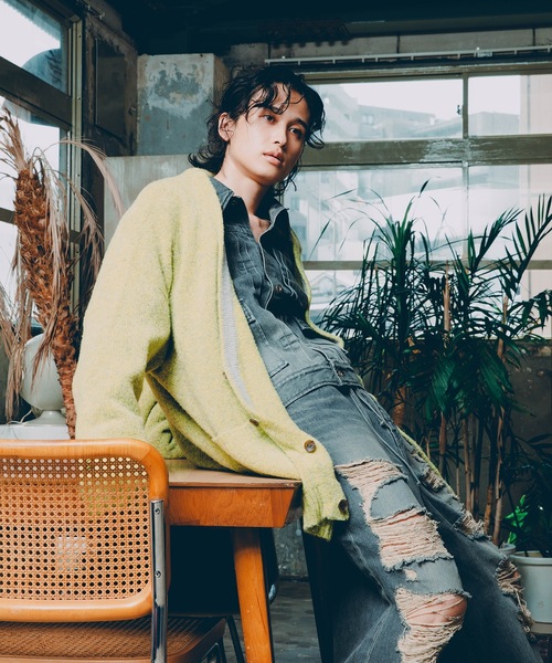 DISCOVERED（ディスカバード） ワイドパンツ ジーンズ BORO DENIM