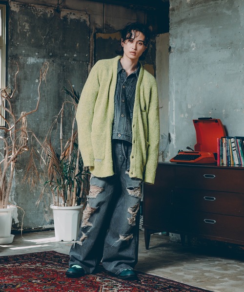 DISCOVERED（ディスカバード） ワイドパンツ ジーンズ BORO DENIM