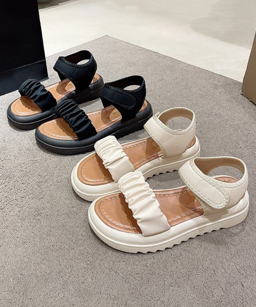 サンダル 厚底サンダル スポーツサンダル 美脚効果 韓国 L1592 miniministore サンダル 厚底 スポーツサンダル 美脚 夏靴韓国風