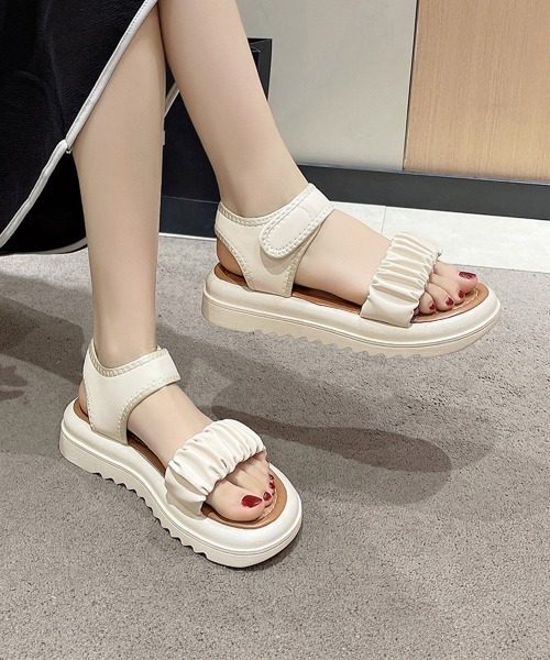 サンダル 厚底サンダル スポーツサンダル 美脚効果 韓国 L1592 miniministore サンダル 厚底 スポーツサンダル 美脚 夏靴韓国風