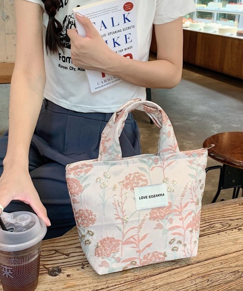 TONE SELECT GOODS トートバッグ Liaa/チャック付き 花柄