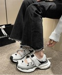 厚底 サンダル 厚底 ベルト スニーカーサンダ...の詳細画像4