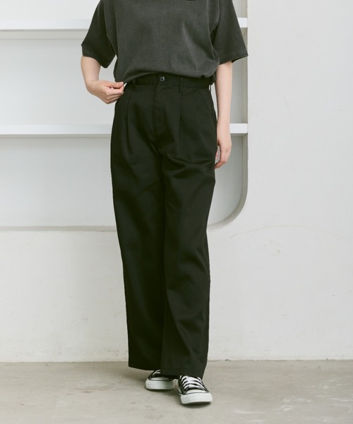 flaner チノパン Loose tuck chino pants / ルーズタックチノパン
