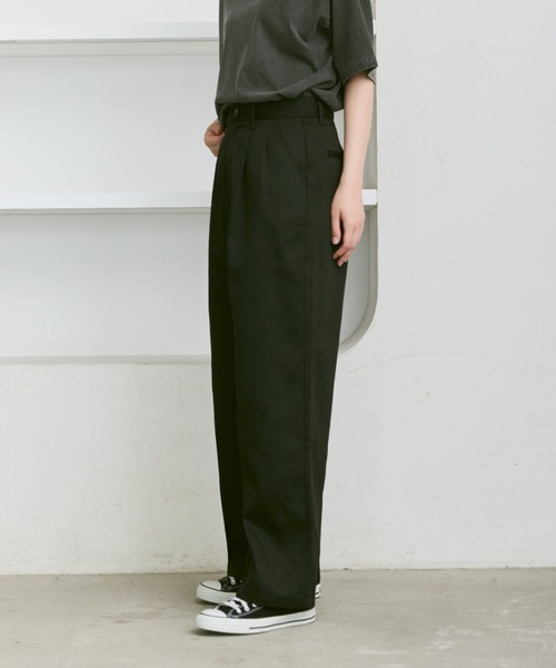 flaner チノパン Loose tuck chino pants / ルーズタックチノパン