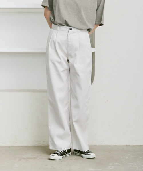 パンツ villd/ chino tuck pants flaner チノパン Loose tuck chino pants / ルーズタックチノパン