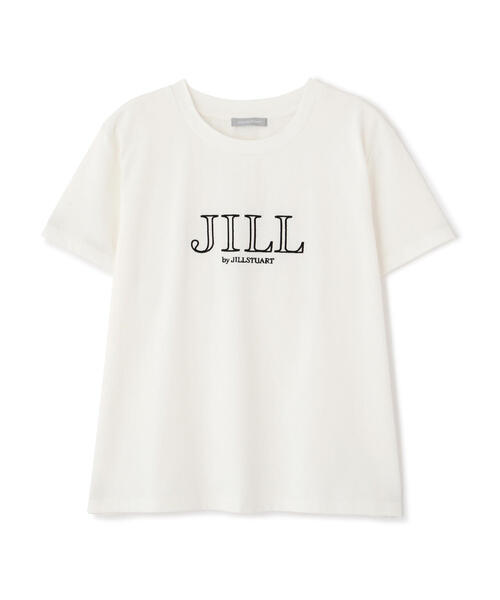 tシャツ オーガニックコットンロゴライン刺繍Ｔシャツ レディース JILL by STUART tシャツ オーガニックコットンロゴライン刺繍T