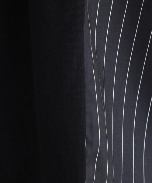 ニット セーター 「洗える／バックシャン」ストライプ柄コンビニット レディース