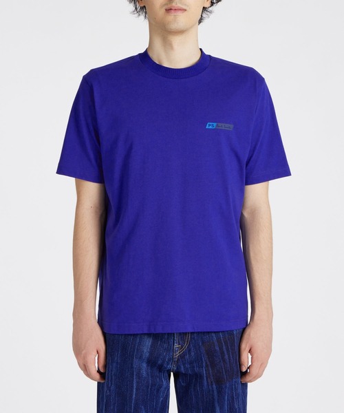 PS Paul Smith tシャツ PSロゴ ネックリブ 半袖カットソー
