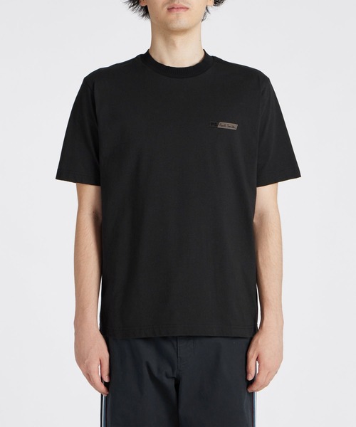 PS Paul Smith tシャツ PSロゴ ネックリブ 半袖カットソー