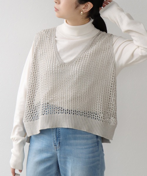 ベスト ジレ ギマメッシュベスト レディース Jines ベスト ジレ ギマメッシュベスト レディース : ZOZOTOWN