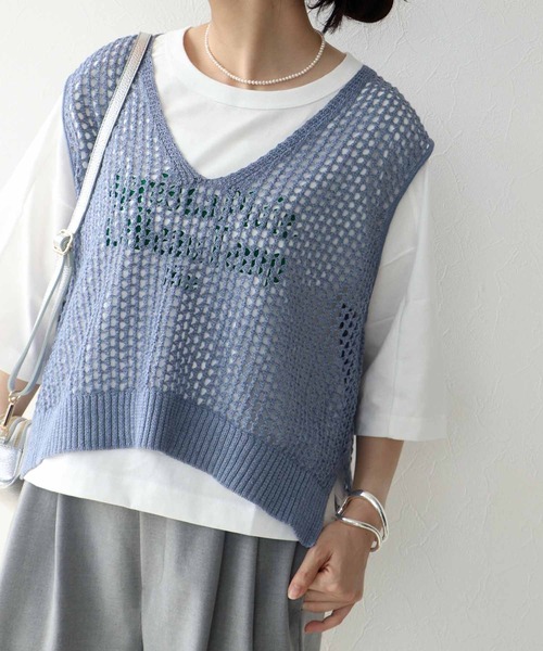 ベスト ジレ ギマメッシュベスト レディース