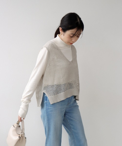 ベスト ジレ ギマメッシュベスト レディース Jines ベスト ジレ ギマメッシュベスト レディース : ZOZOTOWN