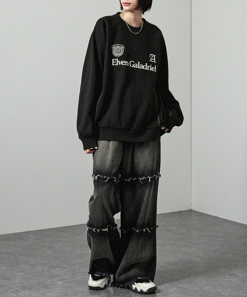 スウェット・トレーナー ALEX SWEATSHIRT トレーナー スウェット 「Alfred Alex」ラグランゲームビッグ