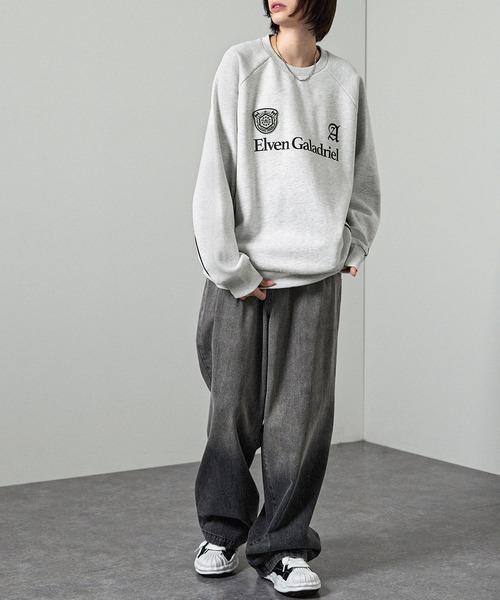 スウェット・トレーナー ALEX SWEATSHIRT トレーナー スウェット 「Alfred Alex」ラグランゲームビッグ