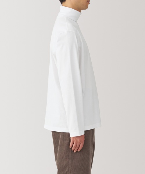無印良品（MUJI） tシャツ 紳士 起毛タートルネック長袖Tシャツ