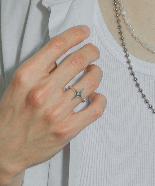 whoseA 指輪 リング 「silver925」4pointed starRing/ 四芒星